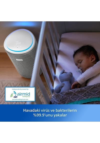 Philips Hava Temizleyici 3200 Serisi - Hepa Nanoprotect + Aktif Karbon Filtre, Cadr 520m³/sa 135m² Cilt Hassasiyeti Ha Diğer
