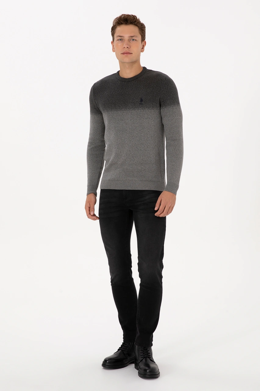U.S. Polo Assn. Erkek Regular Fit Bisiklet Yaka Antrasit Melanj Kazak 50307871-VR081 U.S. Polo Assn. Erkek Regular Fit Bisiklet Yaka Antrasit Melanj Kazak 50307871-VR081