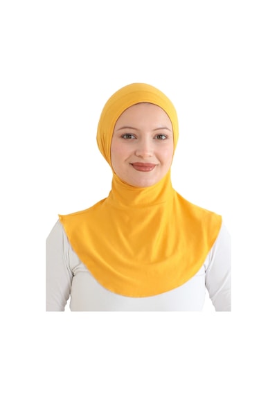 Modish Group Kadın Boyunluklu Hijab Tesettür Pratik Spor Bone - Sarı SArı
