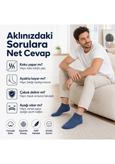 Womanandkids Wak Erkek Pamuklu Patik Çorap 5 Li Paket 39-44 Dikişsiz Burun, Koku Karşıtı, Nefes Alan Kısa Konç Çok Renkli 5'li Womanandkids Wak Erkek Pamuklu Patik Çorap 5 Li Paket 39-44 Dikişsiz Burun, Koku Karşıtı, Nefes Alan Kısa Konç Çok Renkli 5'li