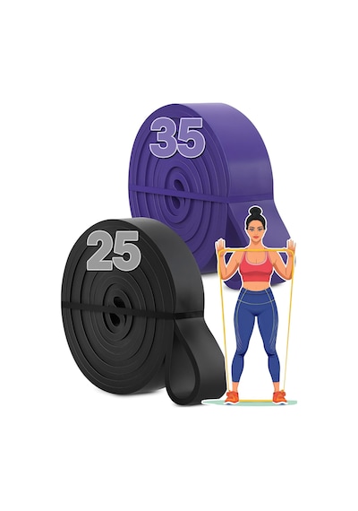 5/15/25/35/45 Kg Barfiks Lastiği Gym Resistance Band Antrenman Kas Geliştirme Bandı Çok Renkli