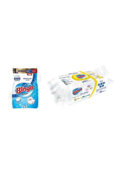 Bingo Beyazlar İçin Toz 8 Kg + Yüzey Tem.havlusu 96'lı 2'li Set Diğer 15161027