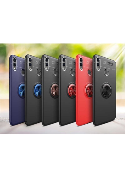 Huawei Honor 8c Kılıf Zore Ravel Silikon Kapak Siyah