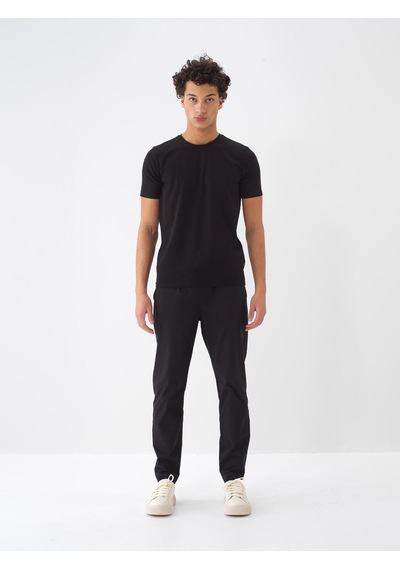 Xint Siyah Pamuk Dokulu Slim Fit Tişört 502069
