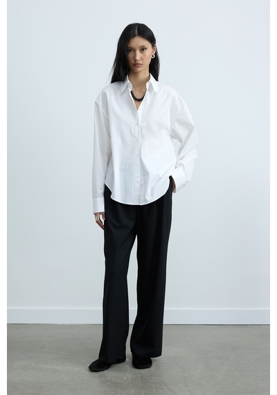 Suud Collection Beyaz Page Oversize Gömlek