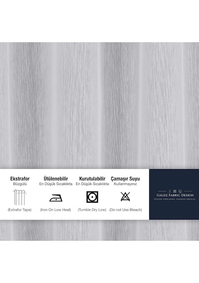 Fabric Design Lüks İpeksi Dokulu Bambu Kırışmaz Ütü Gerektirmez Optik Beyaz 500 X 270 Pilesiz 1 X 1 Yüksek Kaliteli Tül Perde Çok Renkli