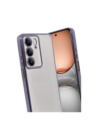 Realme C75 4g Uyumlu Kılıf Lensli Silikon - Mor
