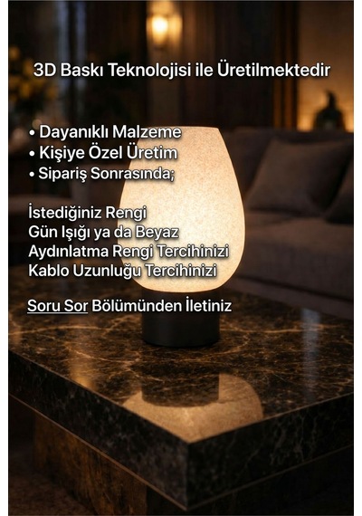 Nelp Model - Led Abajur - Masa Lambası - Usb 5v İle Çalışır - Slim Led Aydınlatması Dahildir - Dekoratif Lamba - Renk Seçenekli Çok Renkli