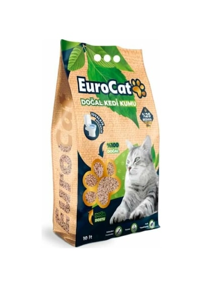 Eurodog&Eurocat Hızlı Topaklaşan Doğal Kedi Kumu 2 x 10 L