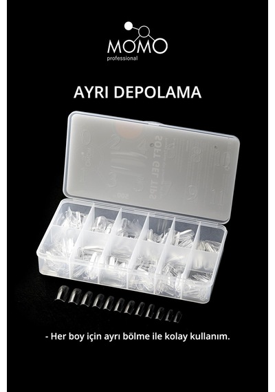 Momo Professional Tırnak Soft Gel Tips 500 Ad. Küt