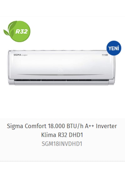 Sigma Comfort SGM18INVDHD 18000 BTU Inverter Duvar Tipi Klima