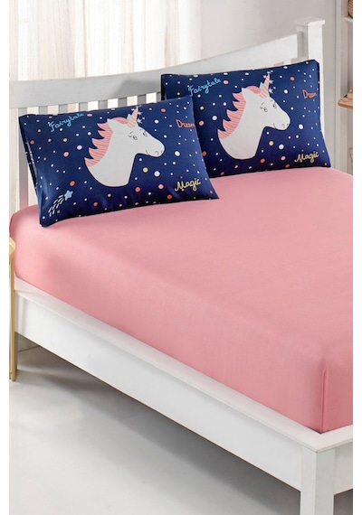 Pes Lastikli Çarşaf Seti Çift Kişilik Magicunicorn Laci Laci