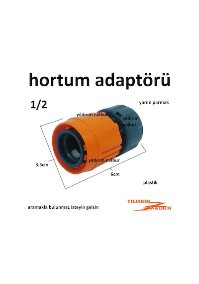 Bahçe Sulama Hortum Adaptörü Hortum Ekleme Çıtçıt Geçmeli Adaptör
