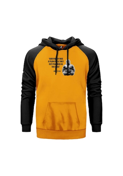 Mike Tyson Fighter Quote Sarı Renk Reglan Kol Sweatshirt Sarı