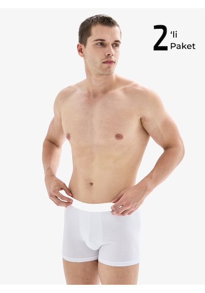 Blackspade Erkek Boxer 2li Paket Mood 9324 - Beyaz Beyaz