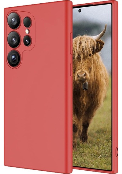 Bikapak Eco Sense Samsung Uyumlu S25 Ultra Kırmızı Kapak Kırmızı