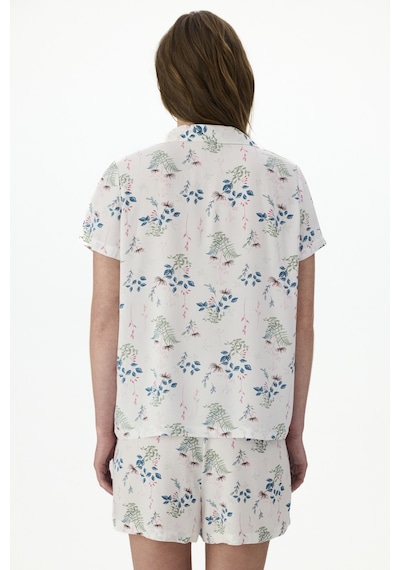 Penti Beyaz Petal Mist Gömlek Şort Pijama Takımı