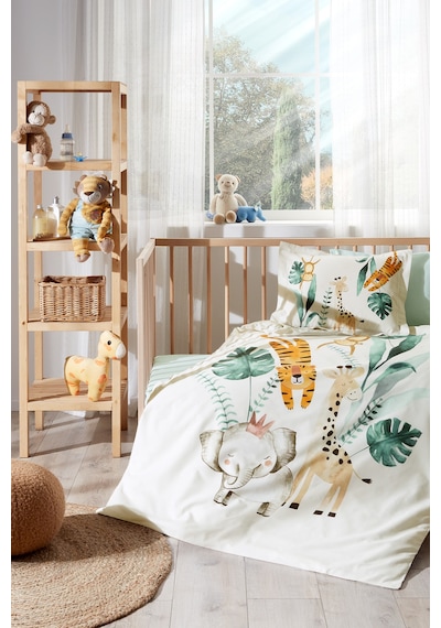 Özdilek Jungle Bebek Nevresim Takımı Krem