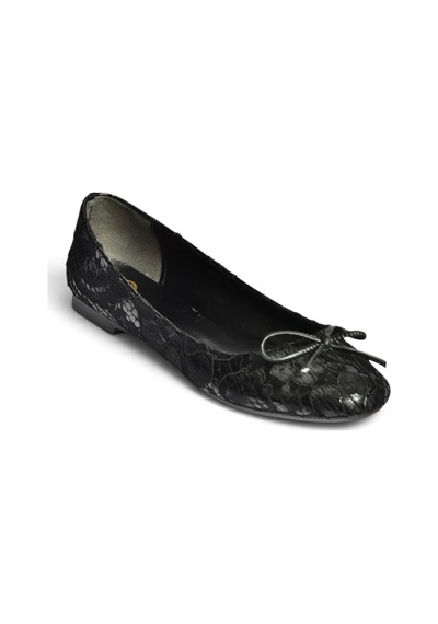 Fox Shoes Z726243404 Siyah Kumaş Kadın Babet