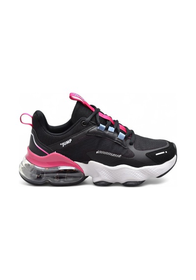 30906 Rahat Ortopedik Taban Günlük Unisex Spor Ayakkabı Balon Taban Siyah
