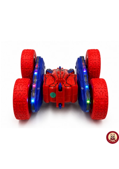 Oyuncak Led Işıklı 360 Akrobat Uzaktan Kumandalı Araba Şarjlı 4x4 Off Road Dublör Oyuncak Araba Kırmızı