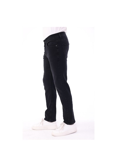 Blayn Jeans Erkek Tint Efekt Diz İzi Yapmayan Pamuklu Esnek Denim Jean Kot Pantolon Regular Kalıp siyah
