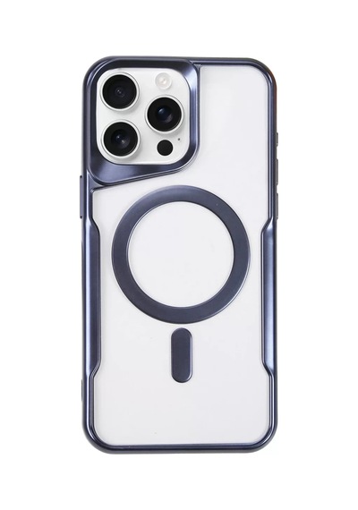 Newface Apple İphone 16 Pro Max Kılıf Boyi Magsafe Silikon Kapak - Lacivert