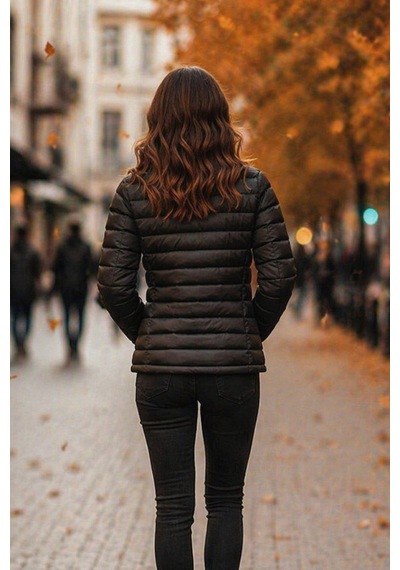 Hummel Magic Zip Coat 940277-2001 Siyah Kadın Mont