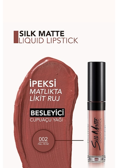 Flormar Silk Matte Kurutmayan Likit Mat Ruj 002 Fall Rose