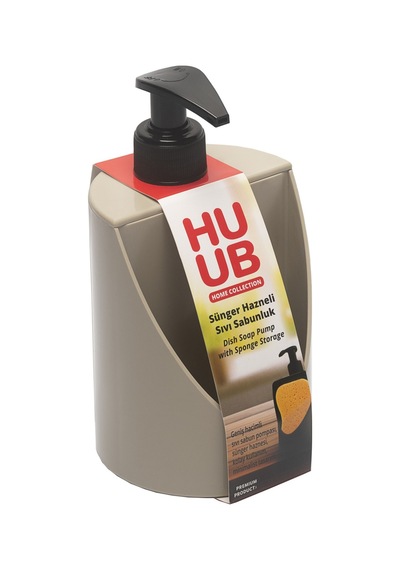 Huub Sünger Hazneli Sıvı Sabunluk - 8 Adet Tarı Beyaz
