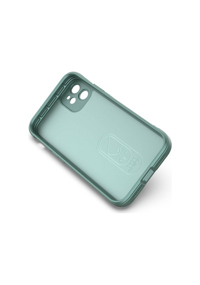 Apple iPhone Uyumlu 11 Kılıf Kamera Korumalı Esnek Silikon Parmak Şeritli Pazarplus Siyah
