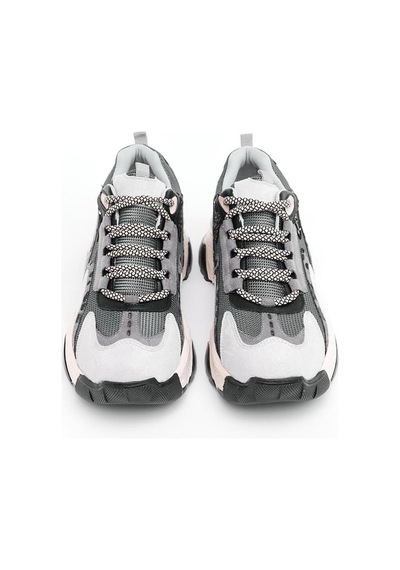 Derinet Comfort Taban Kadın Sneaker Buz Siyah Leopar Buz Siyah Leopar
