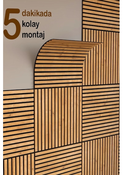 Winflex Mini Eko Akustik Ahşap Panel Safir Meşe - 60x60cm