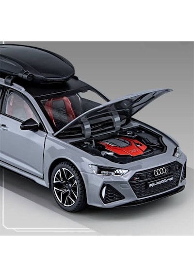 Audi Rs6 Quattro 1:24 Diecast Maket Metal Araba Koleksiyon Nardo Gri