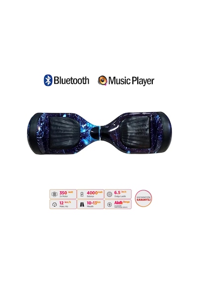 Citymate Elektrikli Kaykay Hoverboard Akıllı Denge 6.5 Inch + Hoverkart + Çanta Extrem64 Paket D12