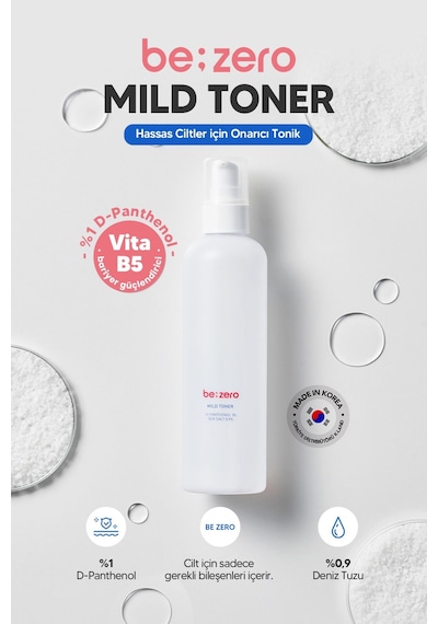 Derma Factory Hassas Ciltler İçin Onarıcı Tonik Derma Factory Be Zero Mild Toner 250ml
