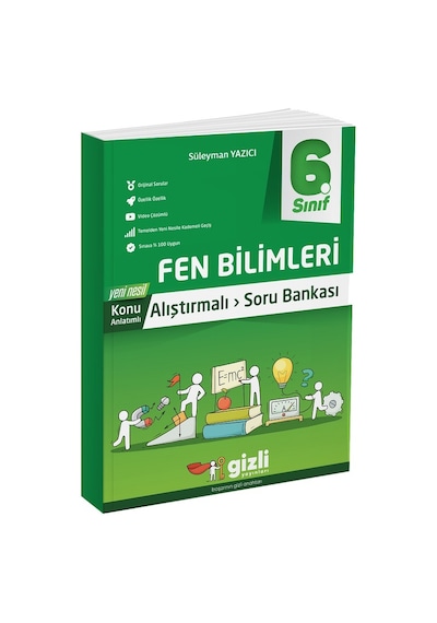 Gizli Yayınları 2025 6. Sınıf Fen Bilimleri Alıştırmalı Soru Bankası