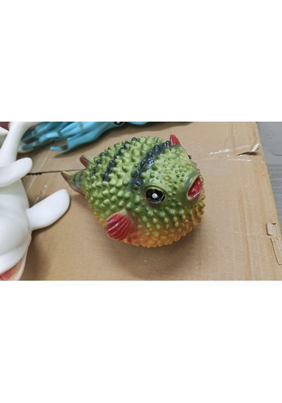 Plastik Oyuncak Büyük Boy Balık Balon Balığı Pufferfish 15 Cm