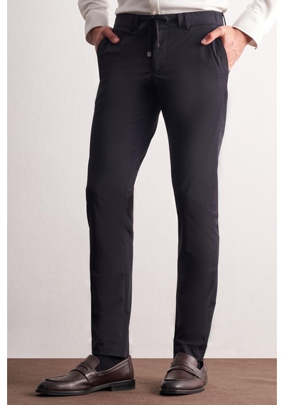 İmza Lacivert Yan Cep Düz Paça Slim Fit Chino Casual Pantolon 1003255158 Lacivert