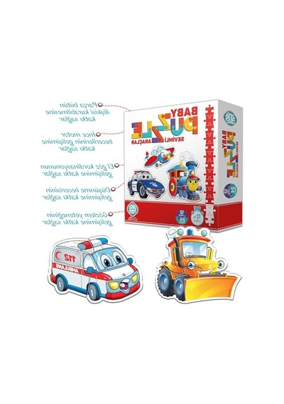 Sevimli Araçlar Temalı Bebek Puzzle Seti, Eğlenceli Ve Öğretici Oyun