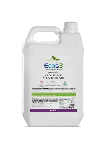 Ecos3 Organik Hipoalerjenik Yüzey Temizleyici 5 L