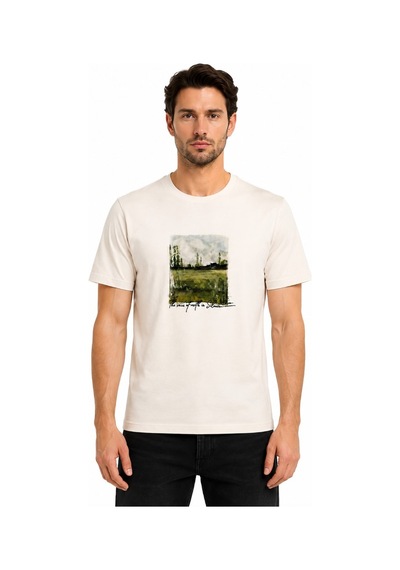 Mavi M0613517-70057 Mavi Baskılı T-shirt Erkek Tişort Beyaz