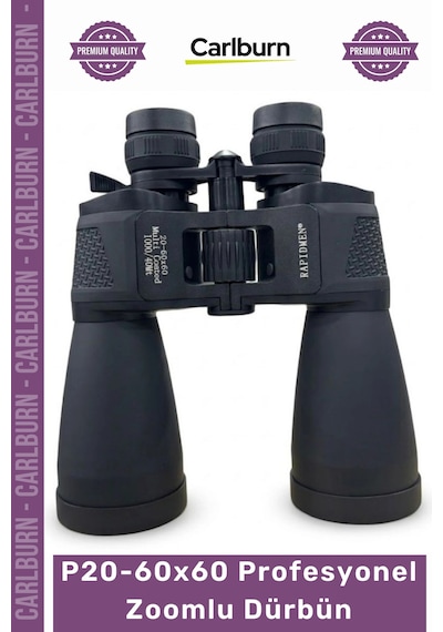 Carlburn Dürbün Yüksek Netlik Sağlayan Dayanıklı Outdoor Avcı Tipi P2060x60 Profesyonel Zoomlu Dürbün Çok Renkli