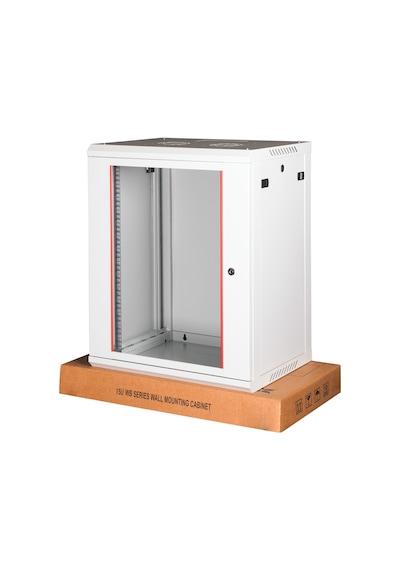 Lande - 15u 19" Duvar Tipi Rack Kabinet Genişlik: 600 Mm Derinlik: 600 Mm Açık Gri Demonte