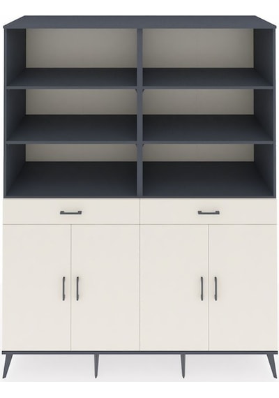 Kronos Gardrop 10 Raflı 2 Çekmeceli 4 Kapaklı 176x59x221 Antrasit-aytaşı Aytaşı Kronos Gardrop 10 Raflı 2 Çekmeceli 4 Kapaklı 176x59x221 Antrasit-aytaşı Aytaşı