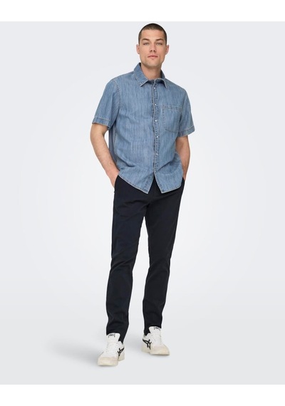 Only & Sons Onscam Chino Pk 6775 Erkek Koyu Mavi Pantolon - 22016775 Koyu Mavi
