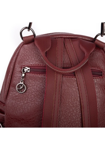 Nas Bag Kadın Sırt Çantası Ve Omuz Çantası Dönüştürülebilir Tasarımlı Ürün Bordo Victoria