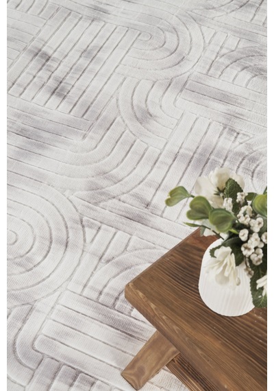 Villadia Home Textile Bambu Kaymaz Taban Dört Mevsim Yıkanabilir Kesme Koridor Mutfak Salon Yatak Oturma Oda Yolluk Halı Gri