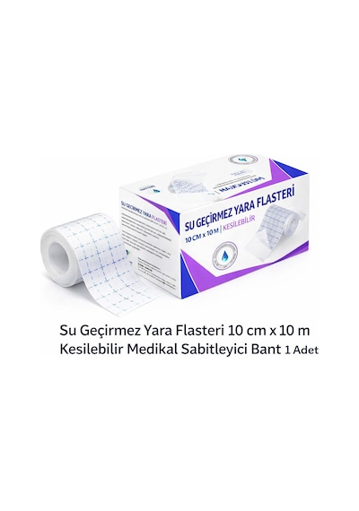 Su Geçirmez Yara Flasteri 10 Cm X 10 M Kesilebilir Medikal Sabitleyici Bant 1 Adet