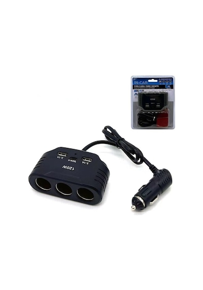 3'lü Çakmak Soketi 120w 12v 3.1a Usb Type-c / Icca109